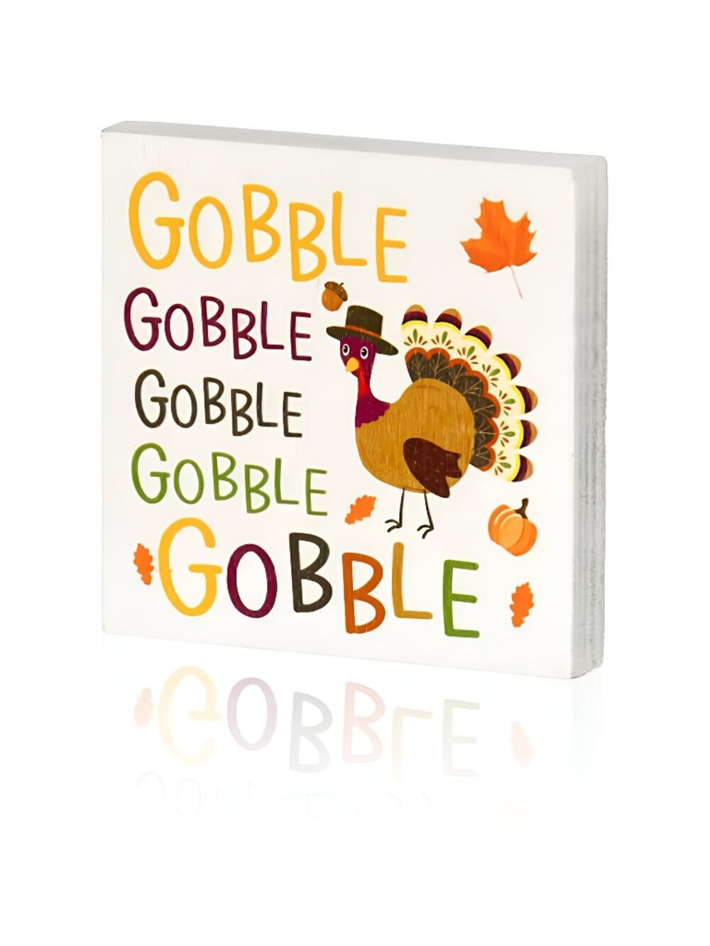 Turkey Decor Gobble Box Sign Thanksgiving Table Tiered Tray Kitchen Decorations